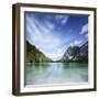 Lake Braies and Dolomite Alps, Northern Italy-null-Framed Photographic Print