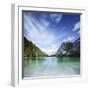 Lake Braies and Dolomite Alps, Northern Italy-null-Framed Photographic Print