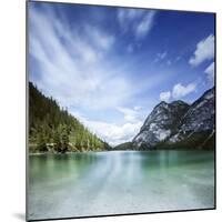 Lake Braies and Dolomite Alps, Northern Italy-null-Mounted Photographic Print