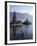 Lake Bratan, Pura Ulun Danu Bratan Temple and Boatman, Bali, Indonesia-Steve Vidler-Framed Photographic Print