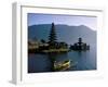 Lake Bratan, Pura Ulun Danu Bratan Temple and Boatman, Bali, Indonesia-Steve Vidler-Framed Photographic Print