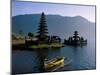 Lake Bratan, Pura Ulun Danu Bratan Temple and Boatman, Bali, Indonesia-Steve Vidler-Mounted Photographic Print