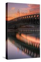 Lake Bridge Reflection, Lake Merritt, Oakland-Vincent James-Stretched Canvas