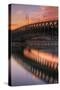 Lake Bridge Reflection, Lake Merritt, Oakland-Vincent James-Stretched Canvas