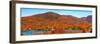 Lake Bromont with Bromont Mountain in the background, Bromont, Quebec , Canada-null-Framed Photographic Print