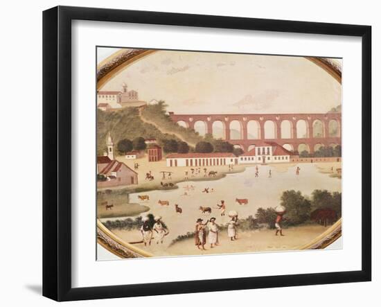 Lake Buqueiro and Carioca Waterworks in Rio De Janeiro-null-Framed Giclee Print