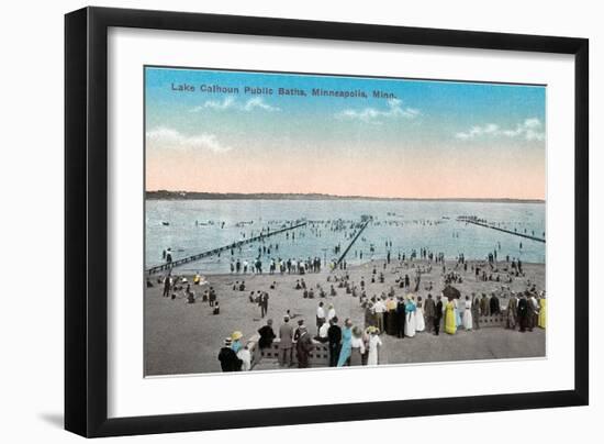 Lake Calhoun Public Baths, Minneapolis, Minnesota-null-Framed Art Print