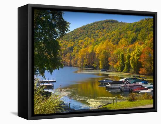 Lake Candlewood, Connecticut, New England, United States of America, North America-Alan Copson-Framed Stretched Canvas