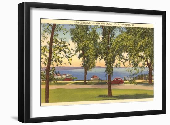 Lake Champlain, Burlington, Vermont-null-Framed Art Print