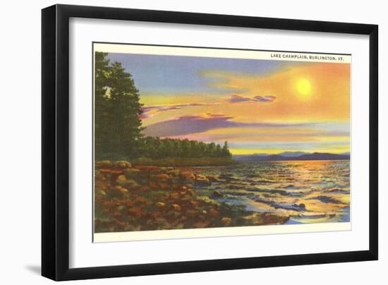 Lake Champlain, Burlington, Vermont-null-Framed Art Print