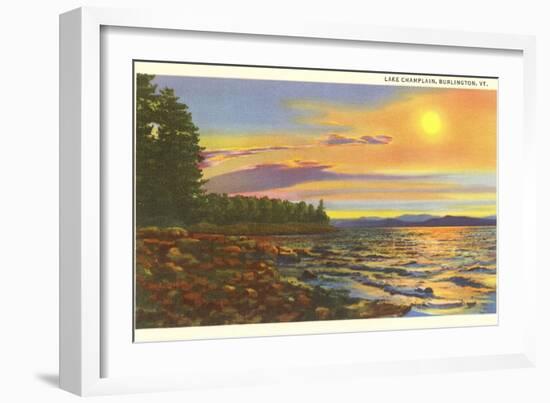 Lake Champlain, Burlington, Vermont-null-Framed Art Print