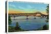 Lake Champlain, New York - Close-up View of the New Bridge-Lantern Press-Stretched Canvas