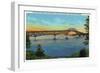 Lake Champlain, New York - Close-up View of the New Bridge-Lantern Press-Framed Art Print