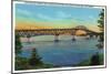 Lake Champlain, New York - Close-up View of the New Bridge-Lantern Press-Mounted Art Print