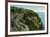 Lake Champlain, New York - Delaware and Hudson River Train Along Lake-Lantern Press-Framed Art Print