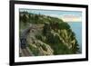 Lake Champlain, New York - Delaware and Hudson River Train Along Lake-Lantern Press-Framed Art Print