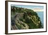 Lake Champlain, New York - Delaware and Hudson River Train Along Lake-Lantern Press-Framed Art Print