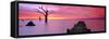 Lake Charm Red-Wayne Bradbury-Framed Stretched Canvas