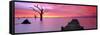 Lake Charm Red-Wayne Bradbury-Framed Stretched Canvas