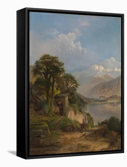 Lake Como, 1867-Thomas Moran-Framed Stretched Canvas