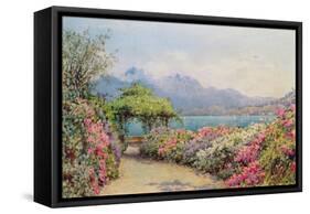 Lake Como from the Villa Carlotta-Ernest Arthur Rowe-Framed Stretched Canvas