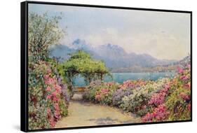 Lake Como from the Villa Carlotta-Ernest Arthur Rowe-Framed Stretched Canvas