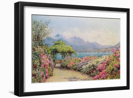 Lake Como from the Villa Carlotta-Ernest Arthur Rowe-Framed Giclee Print