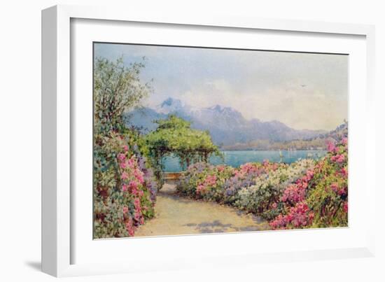 Lake Como from the Villa Carlotta-Ernest Arthur Rowe-Framed Giclee Print