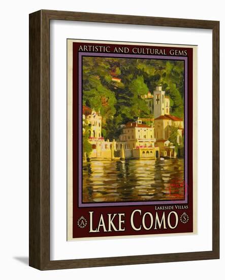 Lake Como Italy 1-Anna Siena-Framed Premium Giclee Print