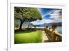 Lake Como Villa Garden-George Oze-Framed Photographic Print