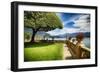 Lake Como Villa Garden-George Oze-Framed Photographic Print