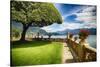 Lake Como Villa Garden-George Oze-Stretched Canvas