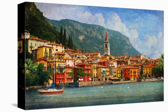 Lake Como Village, Italy-Chris Vest-Stretched Canvas