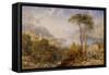 Lake Como (W/C on Paper)-Henry Gastineau-Framed Stretched Canvas