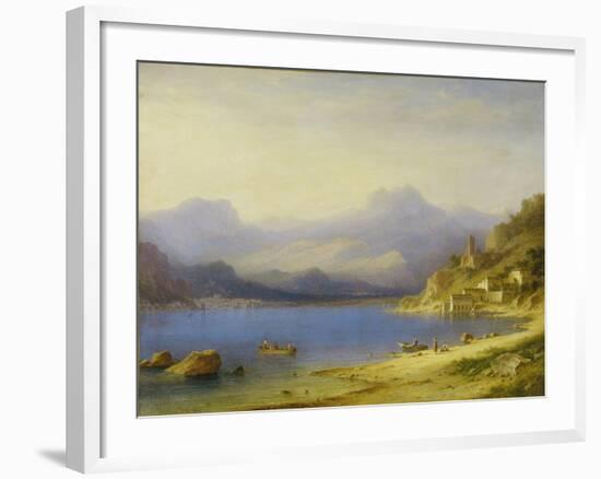 Lake Como with Boats, 1869-Carl Larsson-Framed Giclee Print