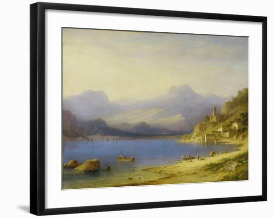 Lake Como with Boats, 1869-Carl Larsson-Framed Giclee Print