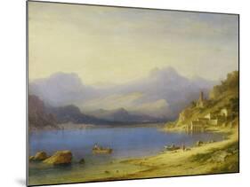 Lake Como with Boats, 1869-Carl Larsson-Mounted Giclee Print