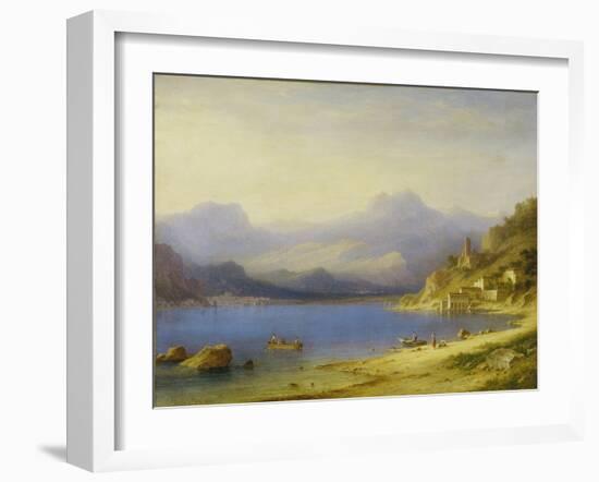 Lake Como with Boats, 1869-Carl Larsson-Framed Giclee Print