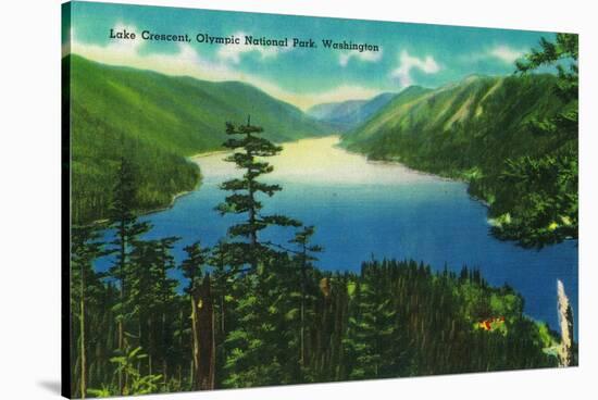 Lake Crescent, Olympic National Park, WA - Olympic National Park-Lantern Press-Stretched Canvas