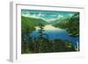 Lake Crescent, Olympic National Park, WA - Olympic National Park-Lantern Press-Framed Art Print