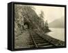 Lake Crescent Road, 1918-Asahel Curtis-Framed Stretched Canvas