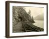 Lake Crescent Road, 1918-Asahel Curtis-Framed Giclee Print