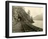 Lake Crescent Road, 1918-Asahel Curtis-Framed Giclee Print