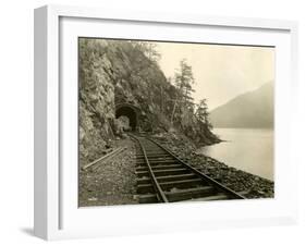 Lake Crescent Road, 1918-Asahel Curtis-Framed Giclee Print