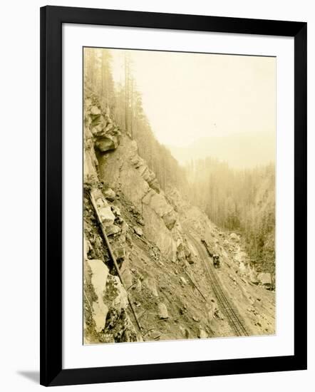 Lake Crescent Road, 1918-Asahel Curtis-Framed Giclee Print