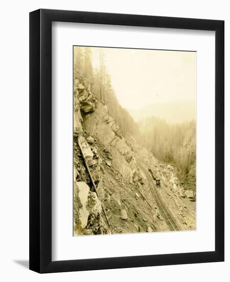 Lake Crescent Road, 1918-Asahel Curtis-Framed Premium Giclee Print