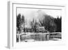 Lake Crescent, WA View of Tavern and Lodge Photograph - Lake Crescent, WA-Lantern Press-Framed Art Print