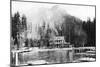 Lake Crescent, WA View of Tavern and Lodge Photograph - Lake Crescent, WA-Lantern Press-Mounted Art Print