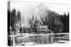 Lake Crescent, WA View of Tavern and Lodge Photograph - Lake Crescent, WA-Lantern Press-Stretched Canvas