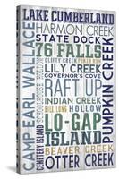 Lake Cumberland, Kentucky - Rustic Typography - Lantern Press Artwork-Lantern Press-Stretched Canvas
